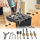 【DIY Woodworking Enthusiast】Diese hochwertige Dübelbohrlehre verwendet eine strenge und ausgefeilte Technologie, damit Sie in der richtigen Position bohren, den Bohrfehler erheblich reduzieren, sich bei erneuter Arbeit von der falschen Holzlochposition verabschieden und hochpräzises Bohren sicherstellen können, perfekt für Bastler oder Holzbearbeitungsprofis. Sie können zu Hause Holzmöbel und DIY-Holzspielzeug und -werkzeuge herstellen.