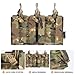 EXCELLENT ELITE SPANKER Tactical Open-Top Single/Double/Triple Molle Mag Pouch Tactical Bag Accessories Holder(Double Multicam)