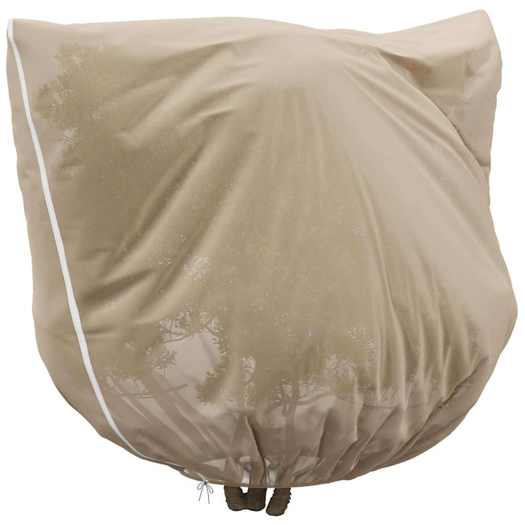 Futterabdeckungen für Kälteschutz, 3 Stück, Beige, Pflanzenabdeckung, Vliesstoff, Schutz für Pflanzen, Winter, Frostschutz, wiederverwendbar, mit Kordel, Beige, 3,14 x 2,5 m