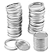 Resinta 20 Pack Regular Mouth Mason Jar Split-Type Lids Silicone Seals Leak Proof Secure Mason Storage Solid Caps (Includes Lid and Band) (20, Regular Mouth)