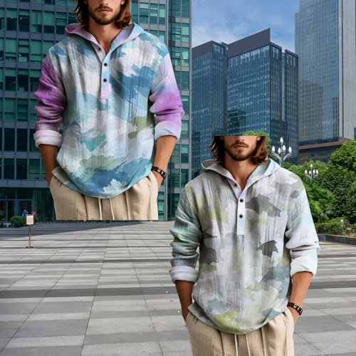ZOCANIA Hoodies for Men Tie Dye Marble Pattern Casual Hooded Sweatshirt Vintage Long Sleeve Baggy Fall Winter Pullovers4