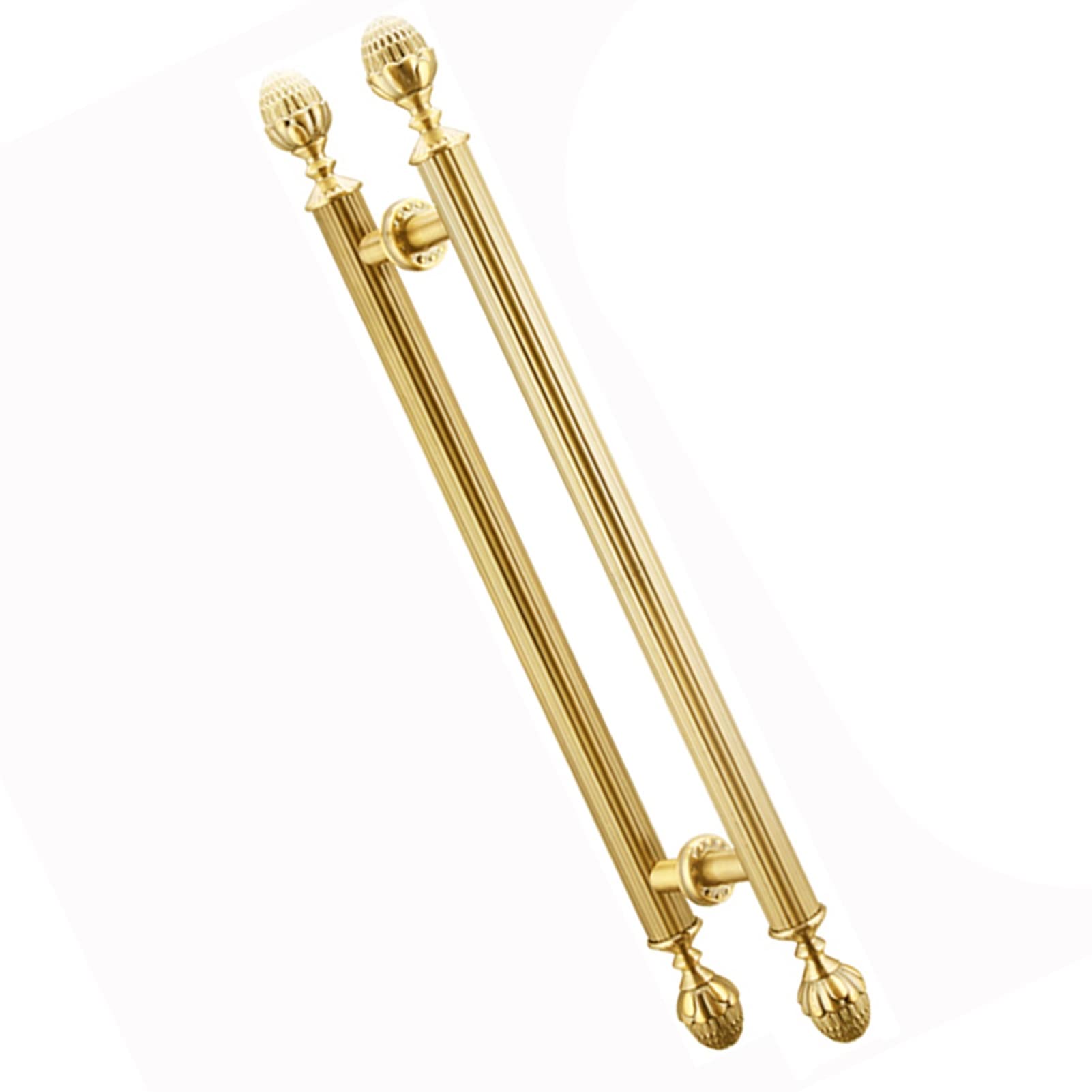 Poignée de porte d'intérieur or au design architectural et finitions haut de gamme 110 cm