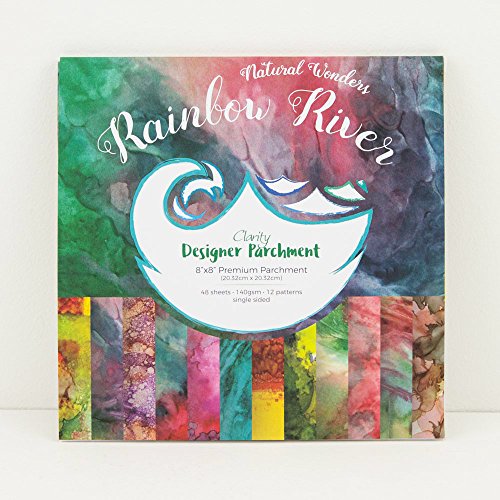 Parchemin Fleuve arc-en-ciel 20,3x20,3 cm Clarté Designer pour scrapbooking