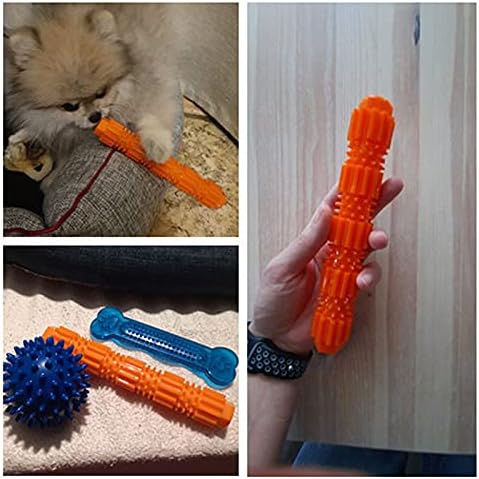 Miniatura 6 de Juguete masticable para perros y mascotas, para masticadores agresivos, dispensador de golosinas, juguete de limpieza de dientes de goma chirriante