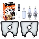 Mtanlo Premium Maintenance Kit For Husqvarna 125B, 125BX, 125BVX - Includes Oil Pipe Set, Air Filters, Screwdriver, Fuel Filter & Spark Plugs - OEM Codes 545 11 21-01, 545 08 18-41