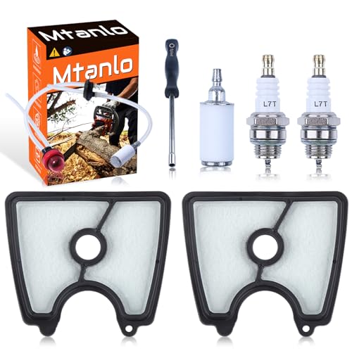 Mtanlo Premium Maintenance Kit For Husqvarna 125B, 125BX, 125BVX - Includes Oil Pipe Set, Air Filters, Screwdriver, Fuel Filter & Spark Plugs - OEM Codes 545 11 21-01, 545 08 18-41