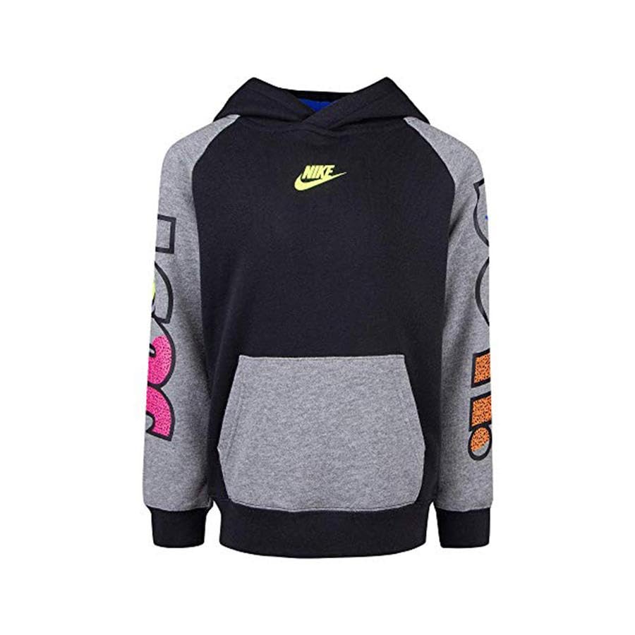 Nike Just Do It Fly Hoodie Boys' Preschool Black/Grey (Black/Gray, 4)2