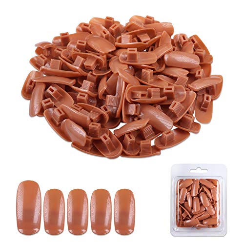 2 Packs of 100pcs Replacement Refill Nails Tips for Flexible Nail Training Hand