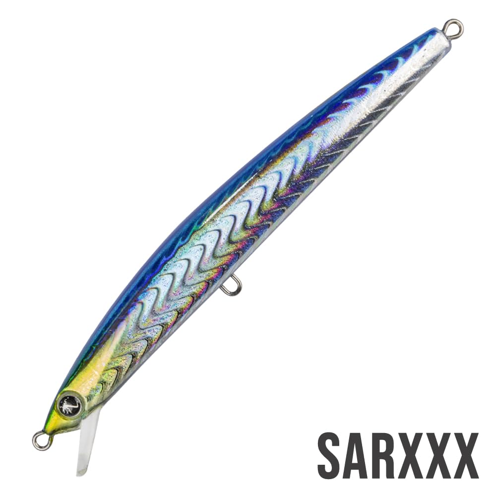 Seaspin Mommotti 115 SF – Leurre Artificiel pour la Pêche au Spinning, Long Jerk Minnow Flottant 115 mm 12 g – D.C.G., Armature Traversante – pour Bars