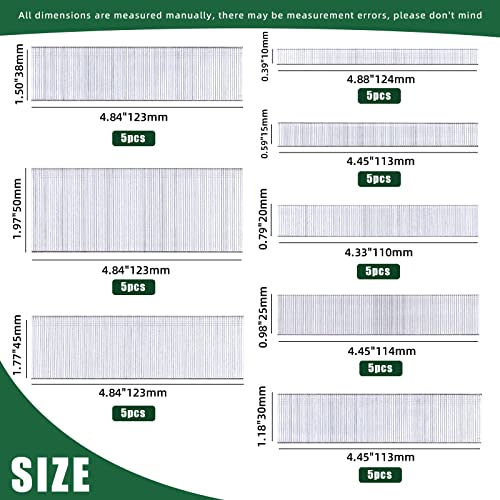 Keadic 4000Pcs 8 Sizes 18 Gauge Brad Nail Assortment Kit - Image 2