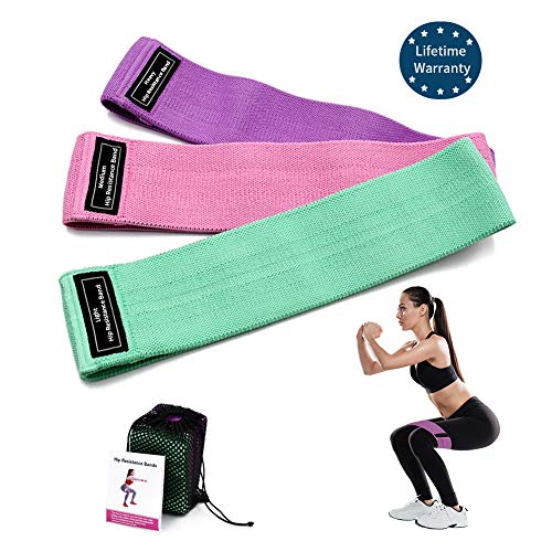 Resistance Bands, Exercise Bands for Legs and Butt, Non Slip Hip Workout Bands