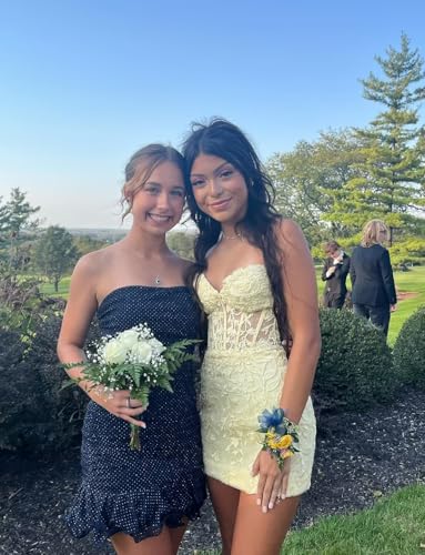 Lace Homecoming Dresses for Teens 2025 Strapless Short Prom Dress Appliques Tight Cocktail Party Gowns3