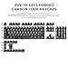 XVX Black Keycaps, Forged Carbon-Look Cherry Profile Keycap Set, 119-Key Keyboard Keycaps Compatibility with ANSI Layout MX Switches Mechanical Keyboard