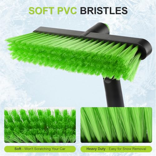 image for NaFurAhi Yougfin Snow Brush with Ice Scraper 33 inch, 2 in 1 Extendabl