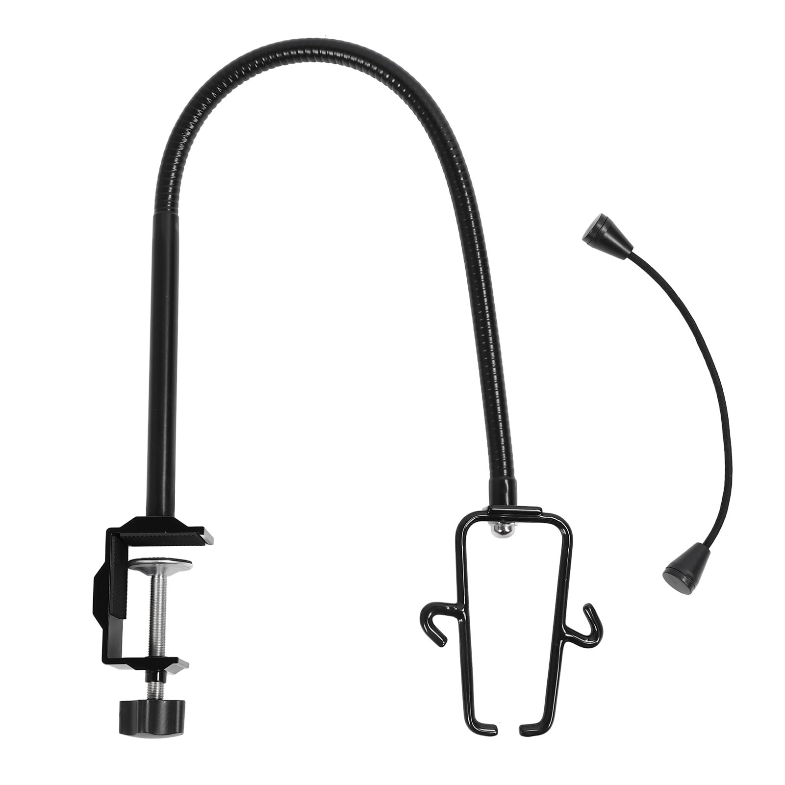 Support sèche-cheveux mains libres aluminium à angle réglable pour comptoir