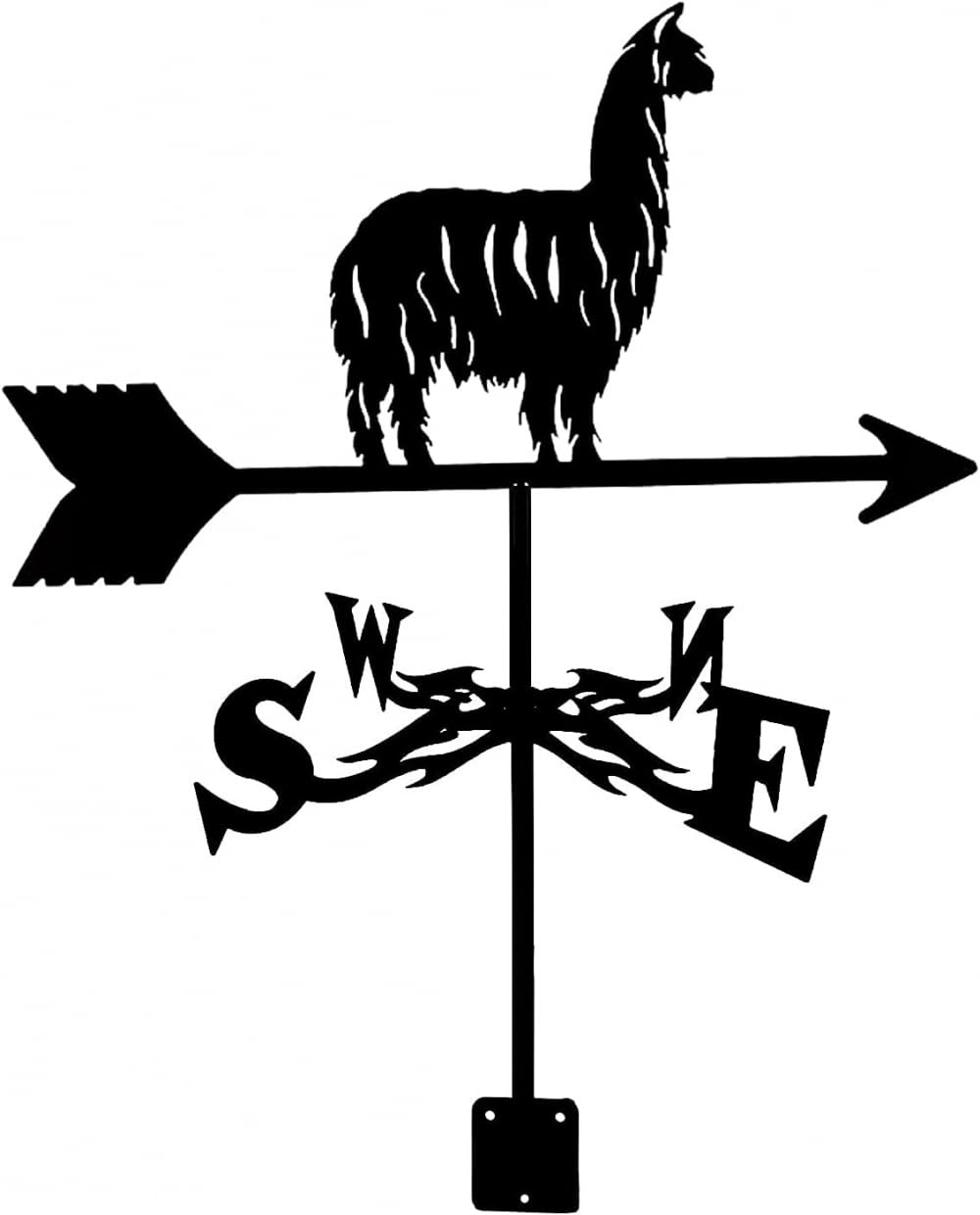 WIQUYBML Weather Vanes Wind Vane Measuring Tools Creative Sculptures Weathercock with Anti-Rust Coating for Outdoor Bracket Decor Craft-Novelty 2