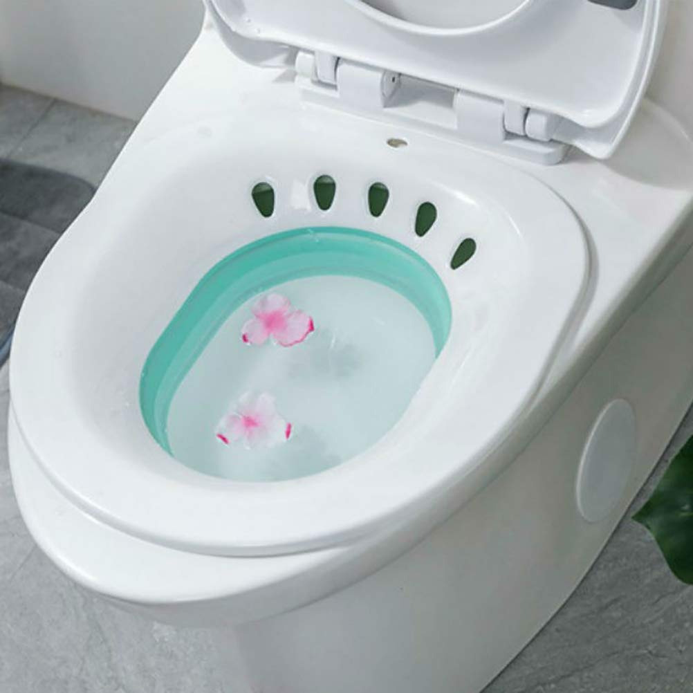 Toilet Sitz Bath - Portable Sitz Bath Basin, Foldable Hip Perineal Soaking Bath Tub, for Hemorrhoids Treatment, Postpartum Care, Pregnant Women, Post-Episiotomy Recovery