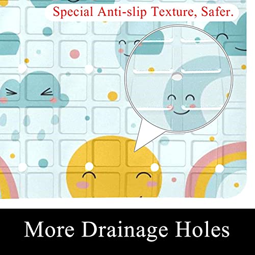 Tapis de bain antidérapant lavable en machine avec ventouses de fixation Bennigiry