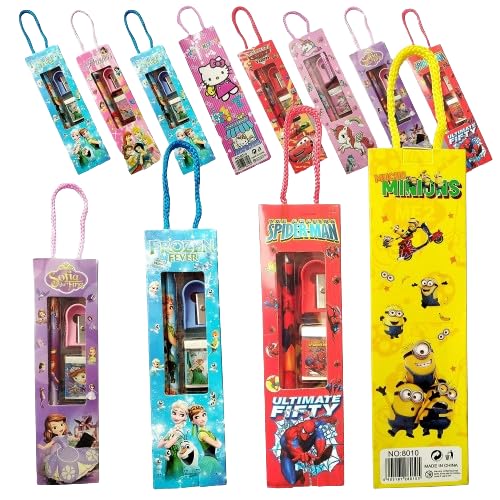 See full amazon price history chart for KIVYA Cartoon Theme Stationary Set with Pen, Pencil, Scale, Sharpner for Birthday Return Gifts for Kids Party in Bulk, Multicolor - Pack of 18 KIVYA Cartoon Theme Stationary Set with Pen, Pencil, Scale, Sharpner for Birthday Return Gifts for Kids Party in Bulk, Multicolor - Pack of 18 (B0CV7RZ78C) Amazon Price History, Amazon Price Tracker