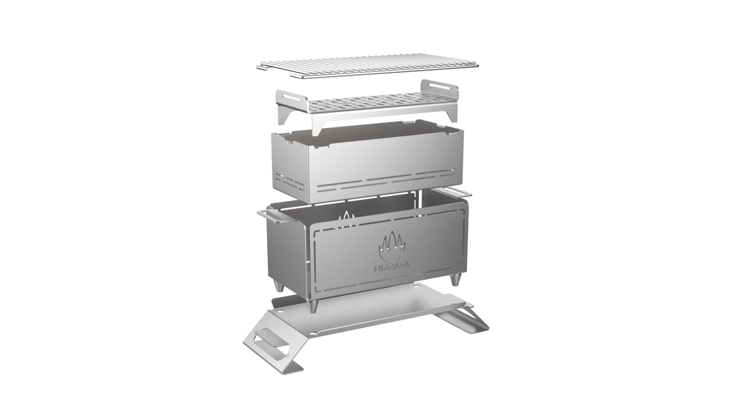 Hibachi MH 300 - Barbacoa portátil de mesa. Totalmente Fabricada en Acero Inoxidable 304. ¡La imaginación y Creatividad del Chef con el Hibachi no tiene límites!