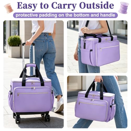 Image of Anitor Rolling Sewing Machine Case with Wheels and Removable Bottom Padding