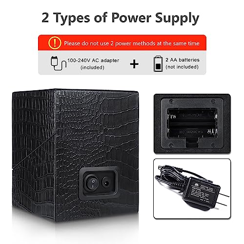 Jqueen Single Watch Winder, Black Watch Winder Crocodile Pattern Leather With Quiet Japanese Motor #TOP5