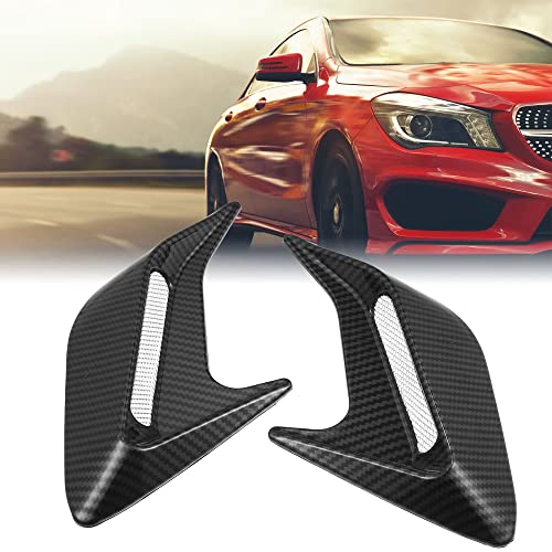 Image of uxcell 2pcs Carbon Fiber Pattern Self-adhensive Car Air Flow Intake Grille Side Cover Sticker