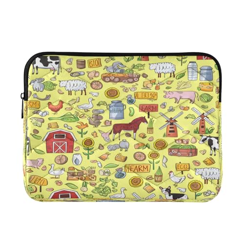 Funda para portátil Kigai Farm Animals de 13-14 pulgadas miniatura 1