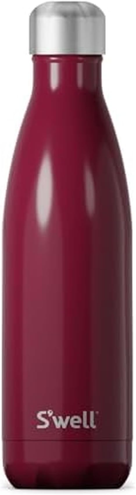 S'well Original Water Bottle, Wild Cherry, 500ml. Vacuum-Insulated Drinks Bottle Keeps Drinks Cold and Hot - BPA-Free Stainless Steel Hydration Bottle for On the Go