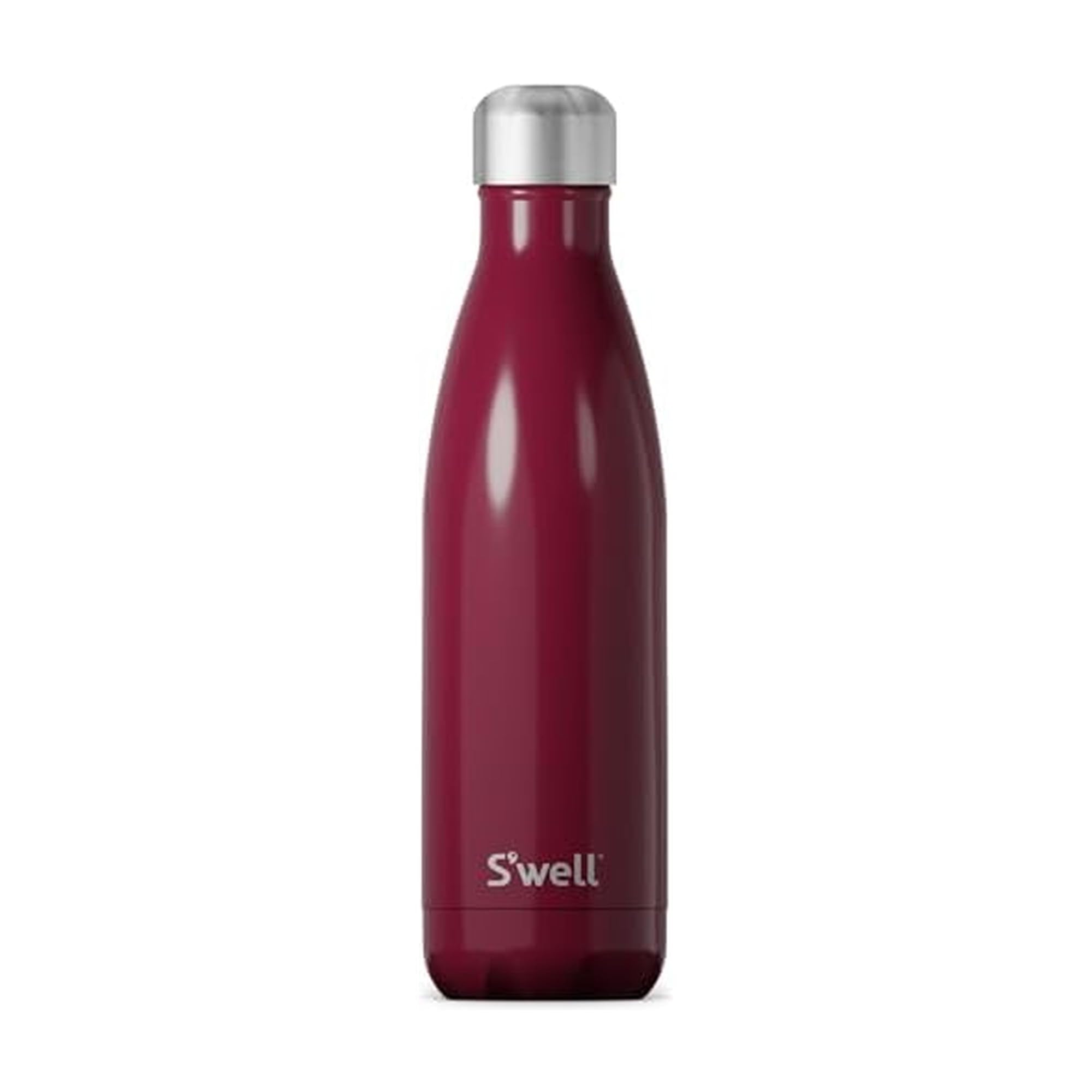 S'well Original Vacuum-Insulated Drinks Bottle, Wild Cherry, 500ml - Keeps Drinks Cold and Hot - BPA-Free Stainless Steel Hydration Bottle for On The Go