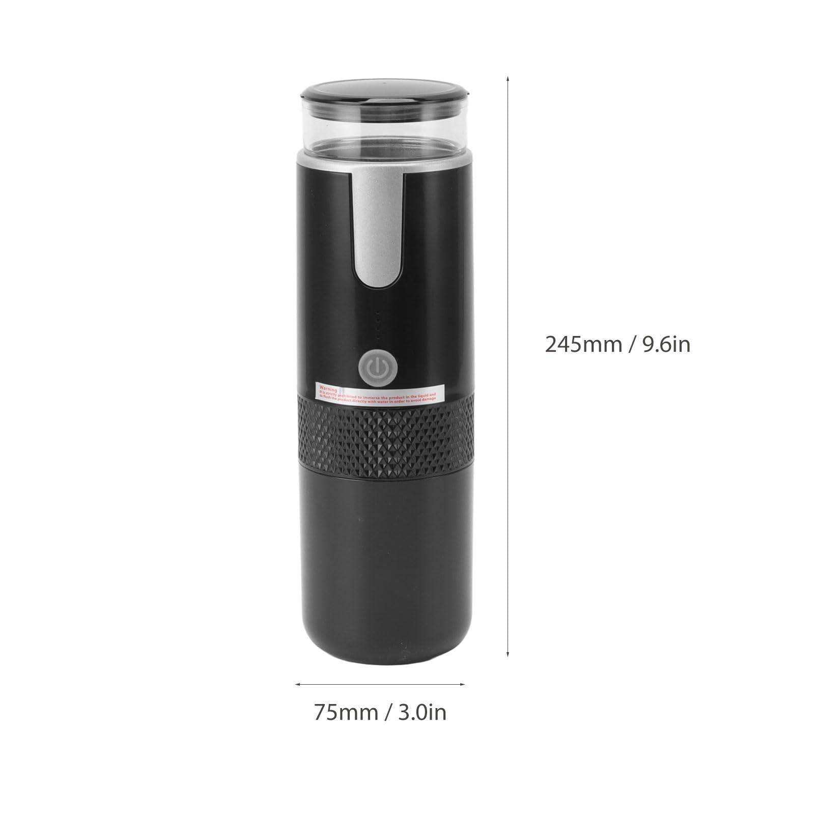 Fockety Cafetera Espresso Portátil, Cafetera de Viaje Compatible con Cápsulas K Cup y Café Molido, Batería 1200mah, Cafetera Monodosis para Camping RV Senderismo Oficina