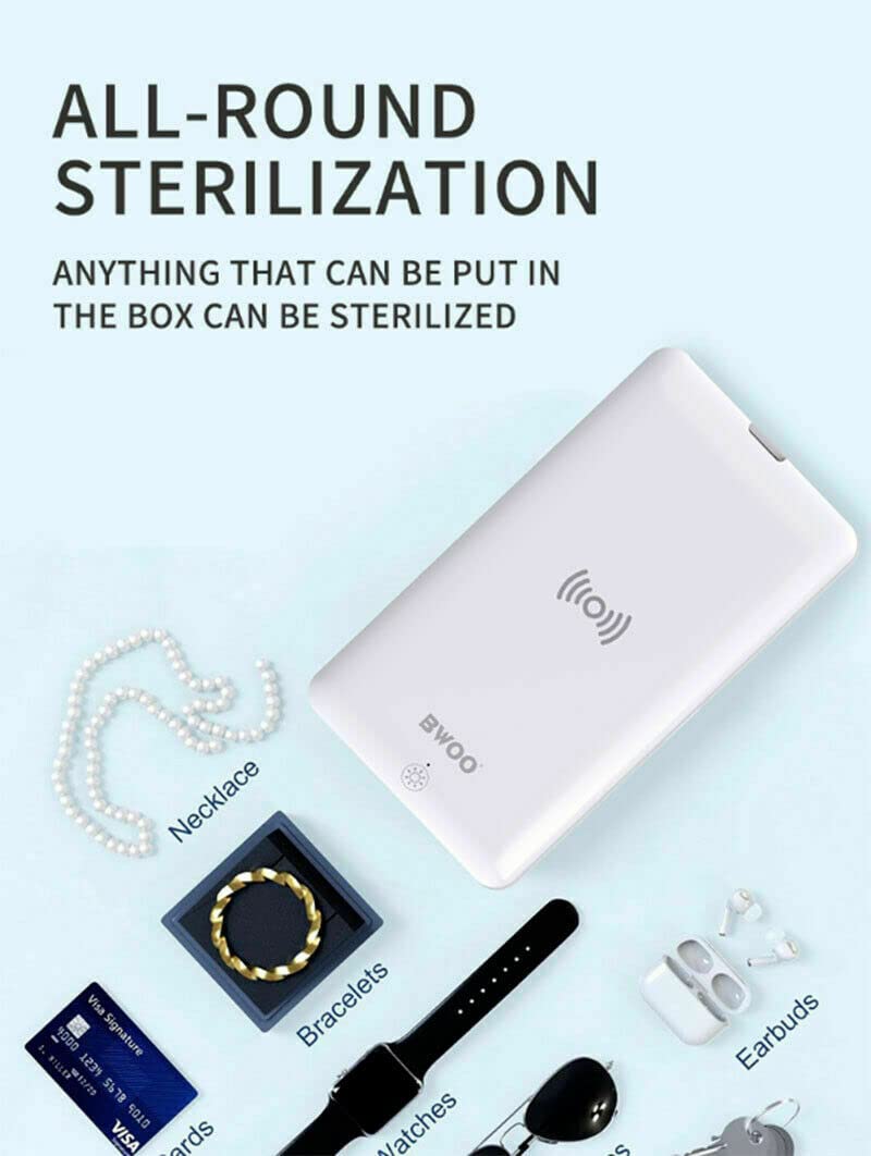bwoo Sterilizzatore UV per Smartphone Antibatterico Portatile Ricarica Wireless XD-01