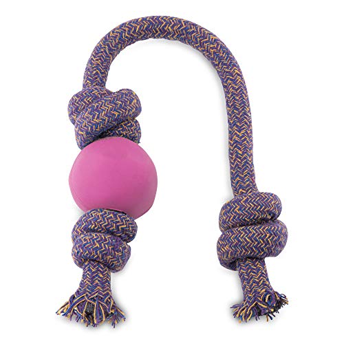 BecoThings Spielball mit Seil, 50 cm, rosa