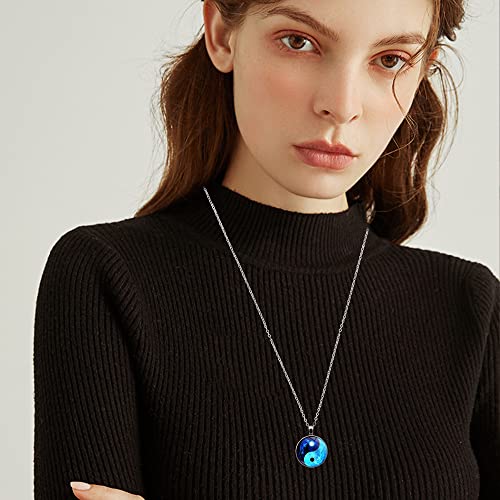 Yin Yang Pendant Necklace Chinese Philosophy Taoist Symbol Talisman Taichi Yoga Stainless Steel Charm Pendant Necklace Necklace for Women Men Valentines Birthday Thanksgiving Christmas2