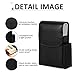 PU Leather Cigarette Box Case with Pouch Lighter Holder Cigarette Case Wallet Design for Men and Women Unisex (Black)