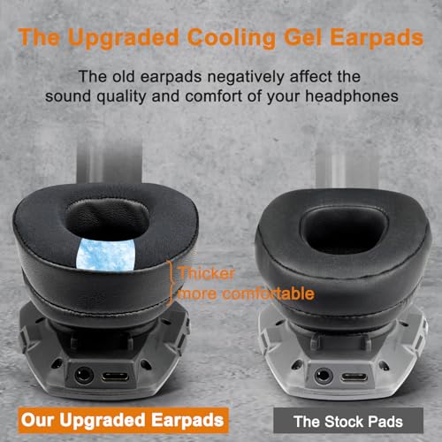SOULWIT Cooling Earpads para BlueParrott B650/S650(650XT) Noise Cancelling Bluetooth Headset, Almohadillas de Espuma de Alta Densidad - CG Negro miniatura 4