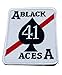 Squadron Nostalgia VF-41 / VFA-41 Black Aces Squadron Patch - With Hook and Loop