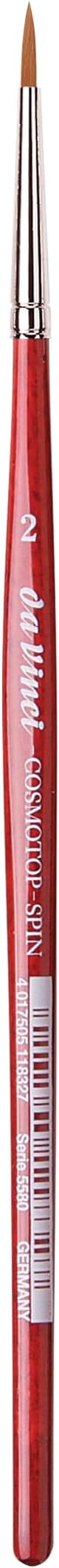 da Vinci Watercolor Series 5580 Size 2 Round - CosmoTop Spin Multi-Diameter Synthetic - Holds More Water Than Any Other Synthetic - Made in Germany