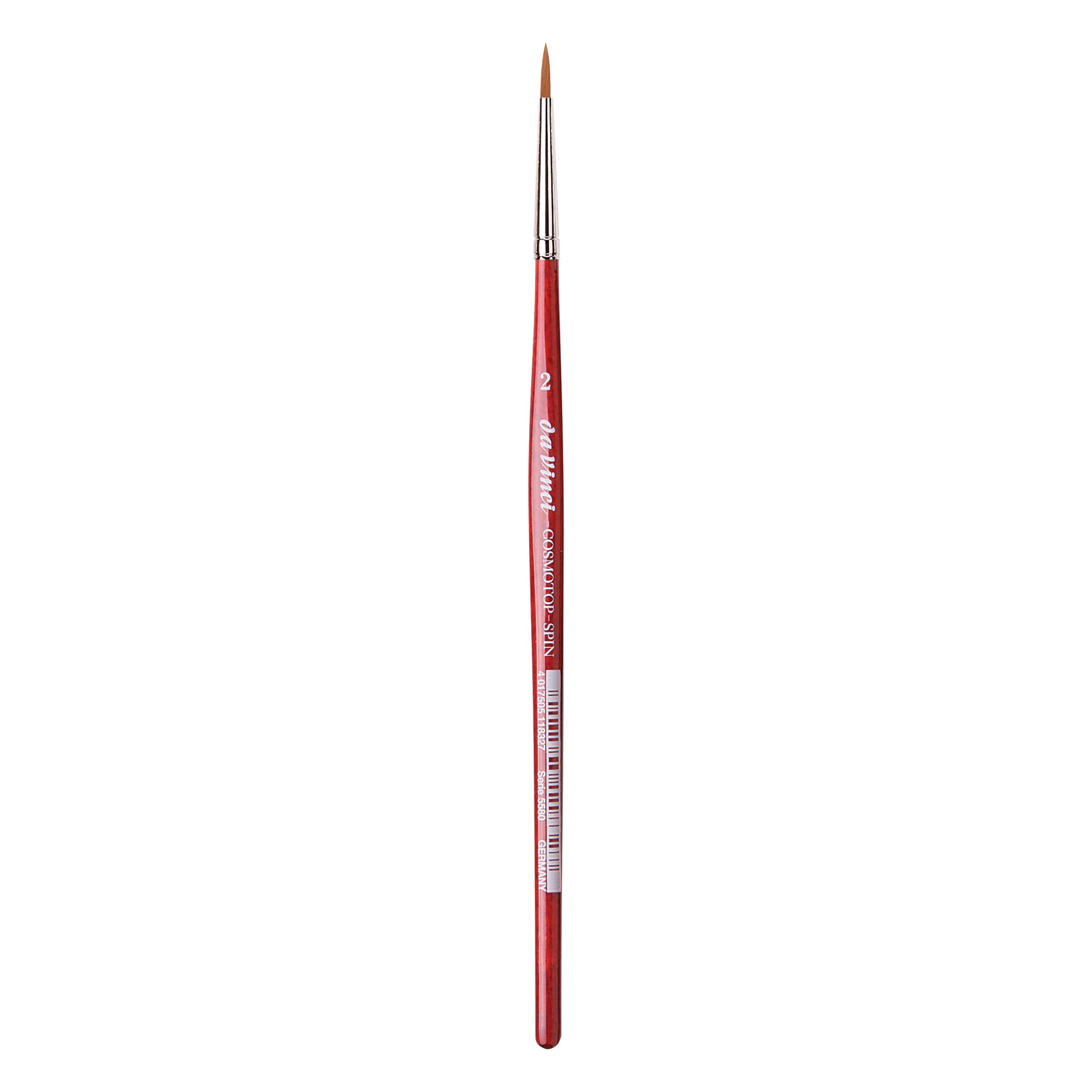 da Vinci Watercolor Series 5580 Size 2 Round - CosmoTop Spin Multi-Diameter Synthetic - Holds More Water Than Any Other Synthetic - Made in Germany