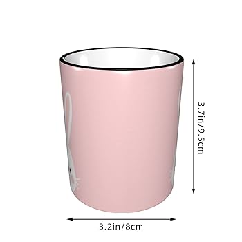 Amazon.co.jp: マグカップ かわいいウサギ ピンク 陶器 マグ