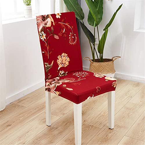 Housse de Chaise de Salle a Manger Extensible, Morbuy Jacquard Modern Décoration pour Jardin Bureau Hôtel Mariage Maison, Haut Dossier Stretch Housse Couverture Universel (1 pièce,Romance)