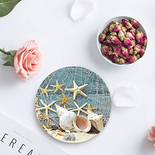Ceramic-Coasters-Set-of-6-Beach-Coastal-Starfish-Seashell-Absorbent-Stone-Drink-Coaster-with-Non-slip-Cork-Back-and-No-Holder-for-Cups 517dLserhoL