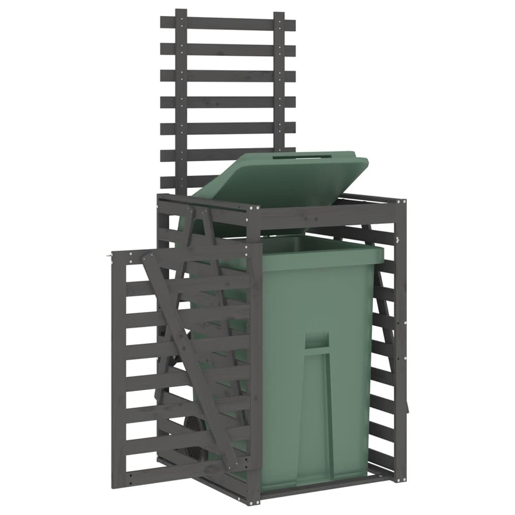 Cobertizo para Cubos de Basura Madera Pino Gris 84x90x128,5 cm,Casa y jardín,Productos del hogar,Accesorios para contenedores de residuos,Soportes para contenedores de residuos,23kg-825102