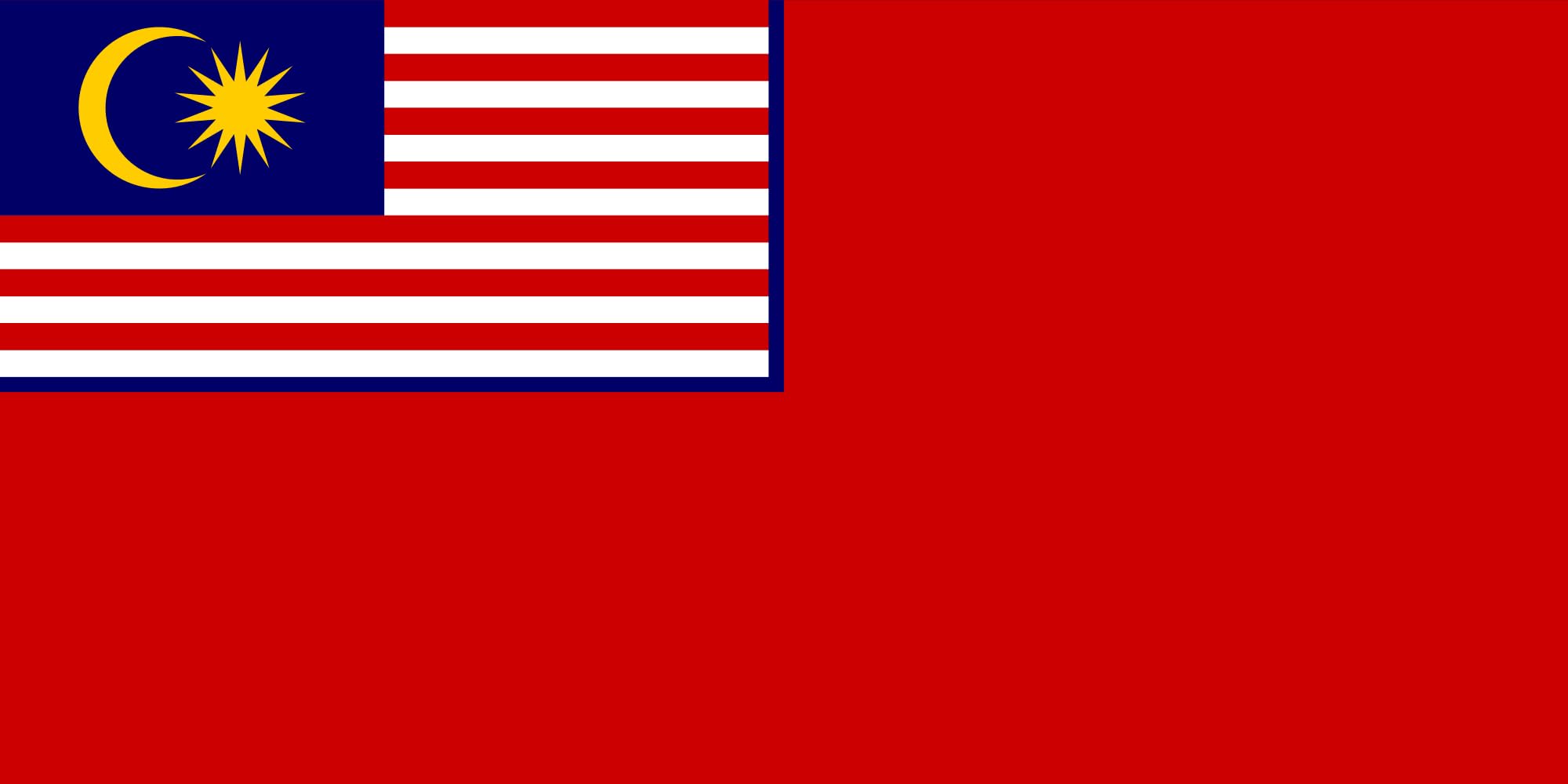 Drapeau civil de Malaisie XL grand pavillon maritime pour bateau de plaisance