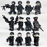 NA Toysvill Military Police Building Block Set for Kids - SWAT Minifigures (12 pcs) with Weapons and