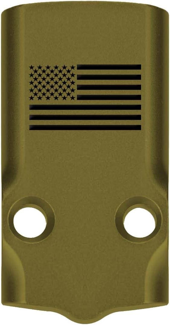 NDZ Performance MOS Optic Cover Plate for Glock 43X & Glock 48, Anodized Aluminum with Black Laser Engraving, Made in USA - Choose Image & Engraving Color