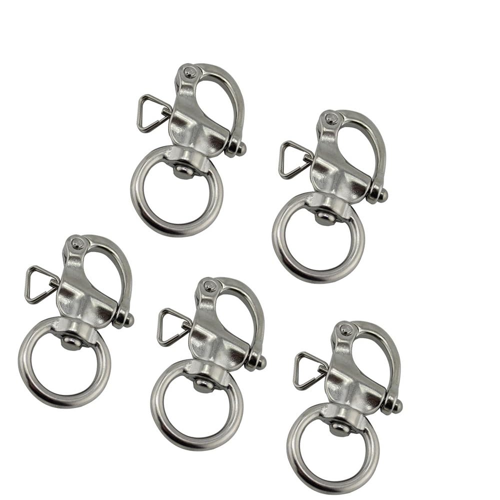 Mousqueton style de moto pour bracelets et accessoires de voyage lot de 5 en inox
