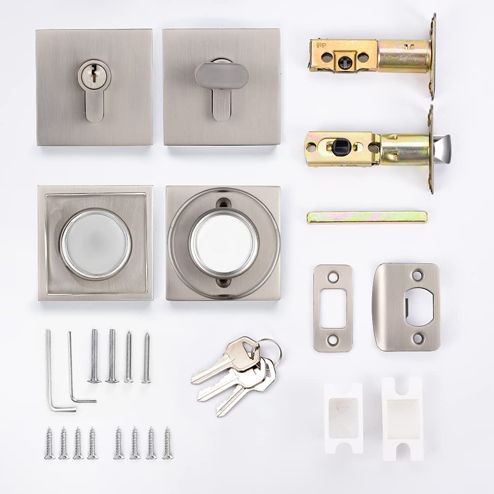 Crystal Glass Door Locks With Deadbolts, Entry Door Knob