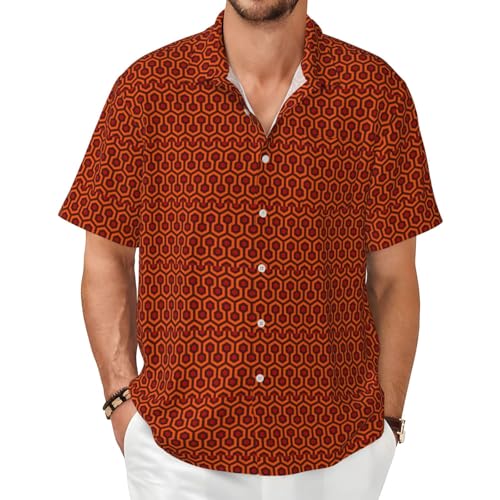 Chemise manches courtes homme douce avec impression brillante vêtement de voyage