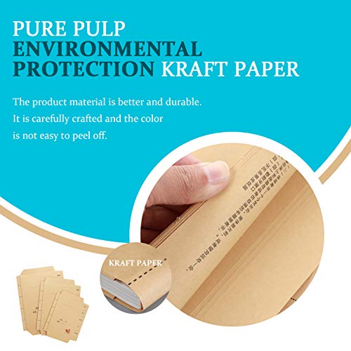 NUOBESTY 30 peças de capa de papel kraft, capa decorativa, capa de livro, meias de livro, porta-livr